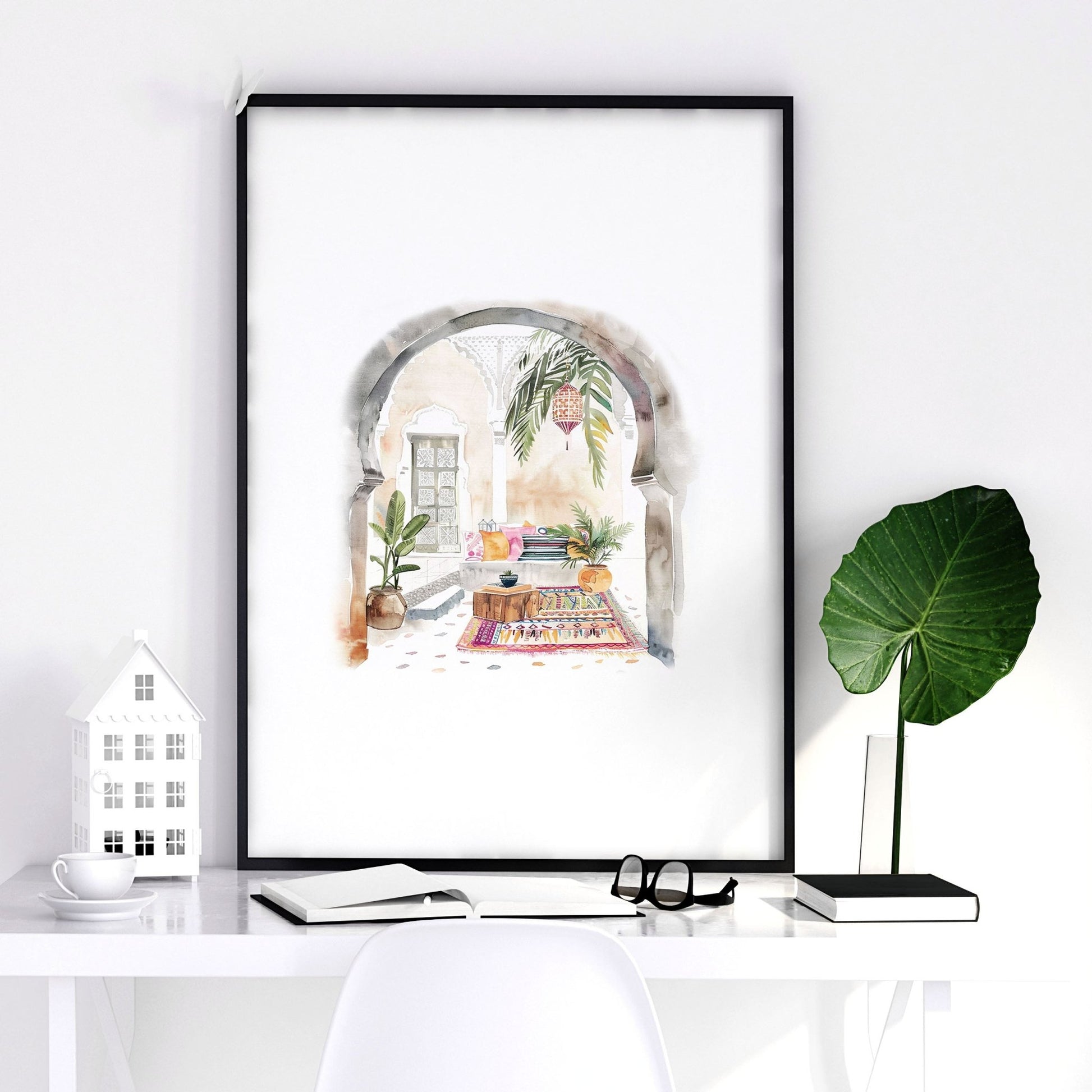 Artwork With Frame | Set of 3 Moroccan Inspired Wall art Prints