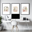 Artwork With Frame | Set of 3 Moroccan Inspired Wall art Prints