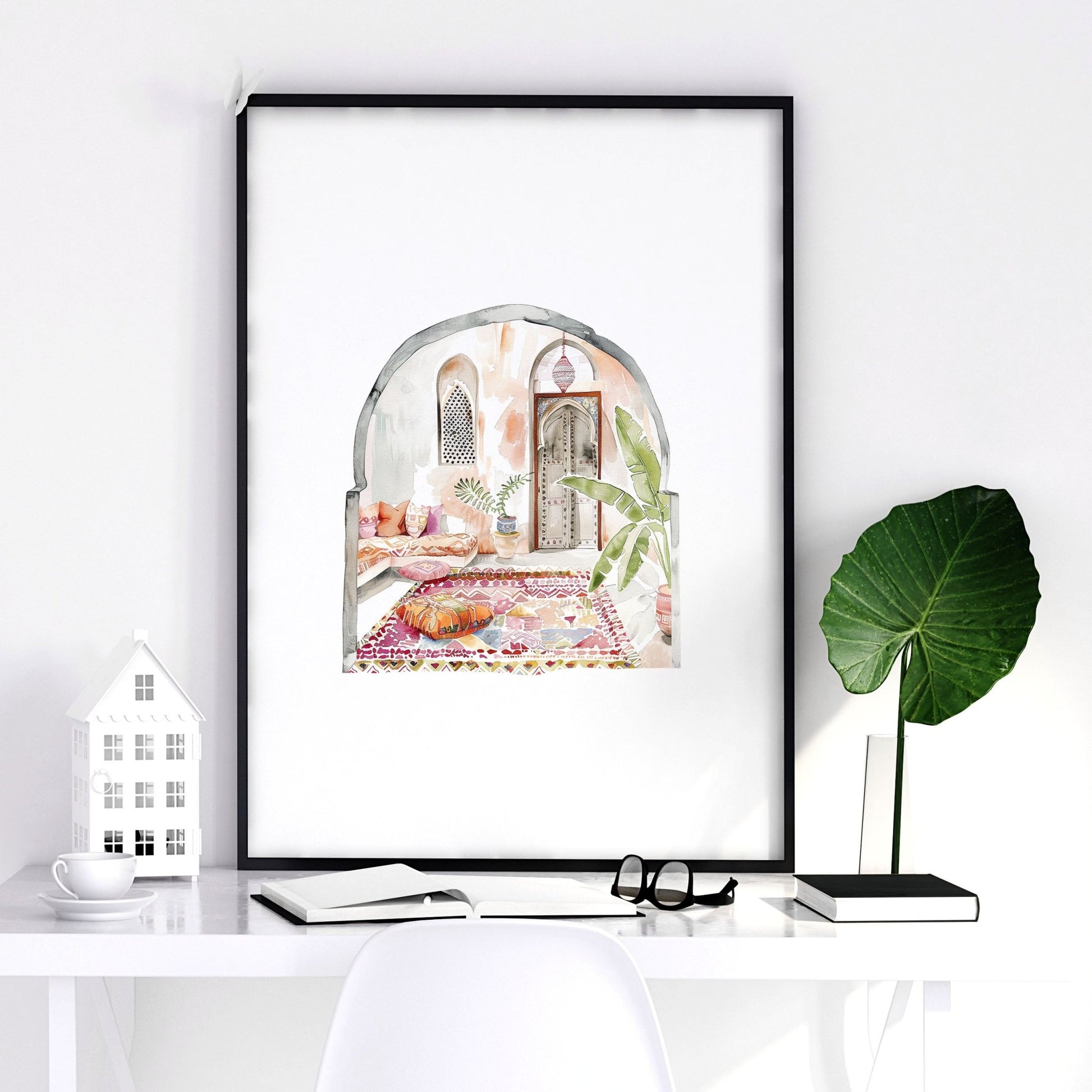 Artwork With Frame | Set of 3 Moroccan Inspired Wall art Prints