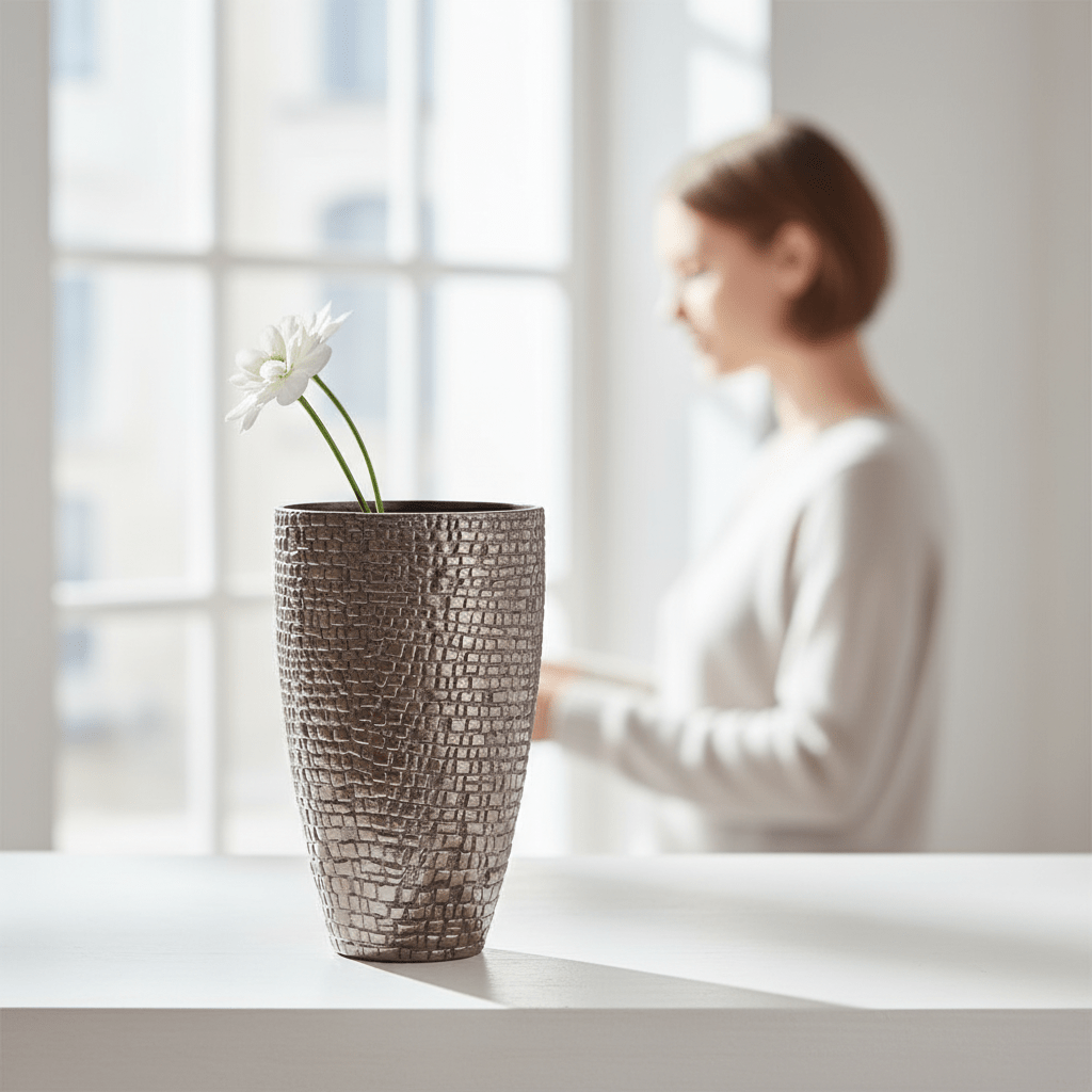 Arya Pewter Small Pewter Vase