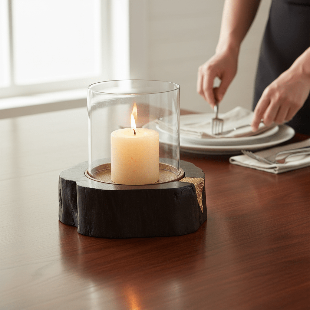 Asamra Large Hurricane Candle Holder
