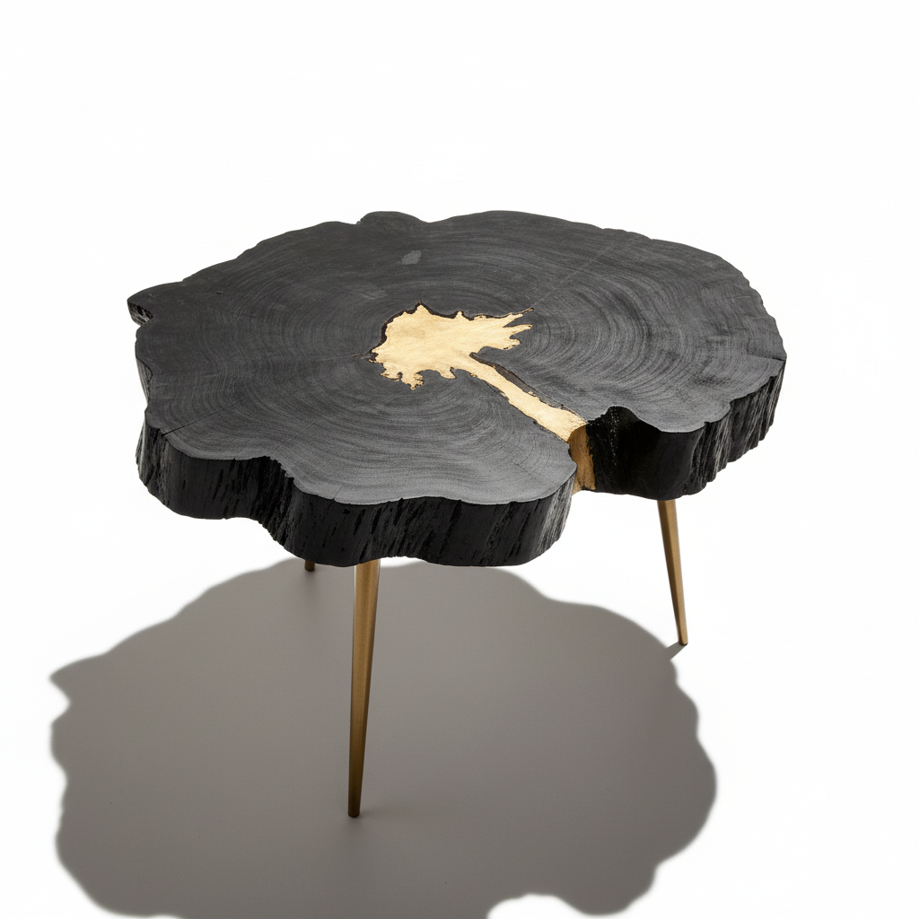 Asamra Black And Gold Coffee Table