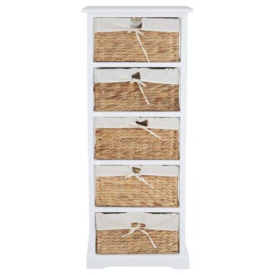 Ashby 5 Seagrass Drawer Chest.
