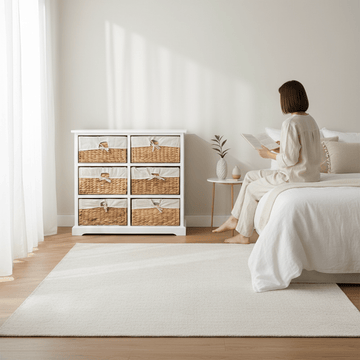 Ashby 6 Seagrass Drawer Chest.