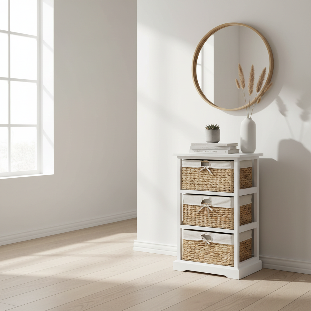 Ashby 3 Seagrass Drawer Chest.
