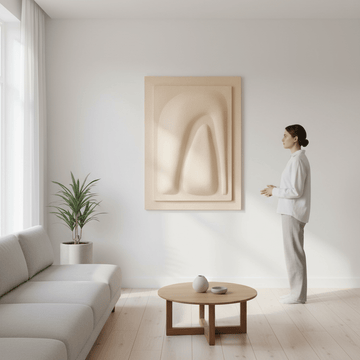Astratto 3D Cream Wall Art