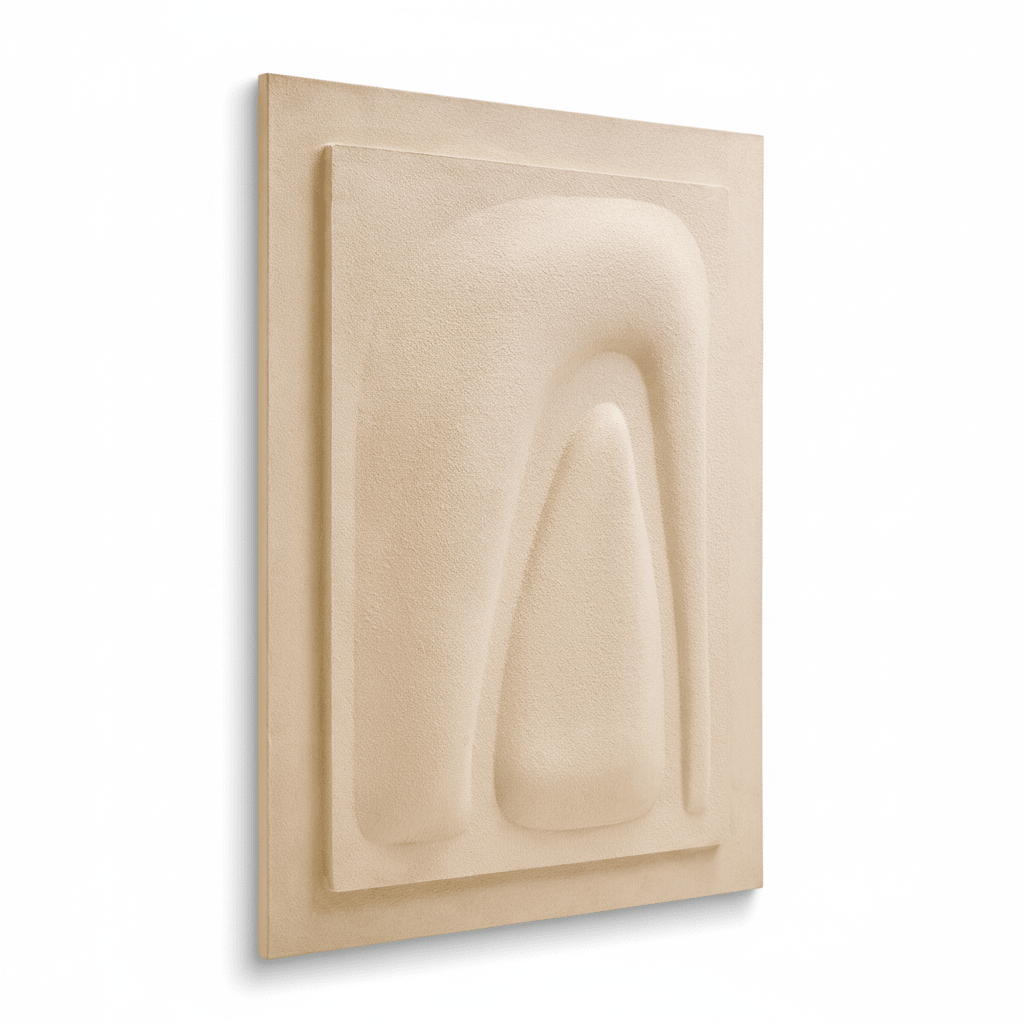 Astratto 3D Cream Wall Art