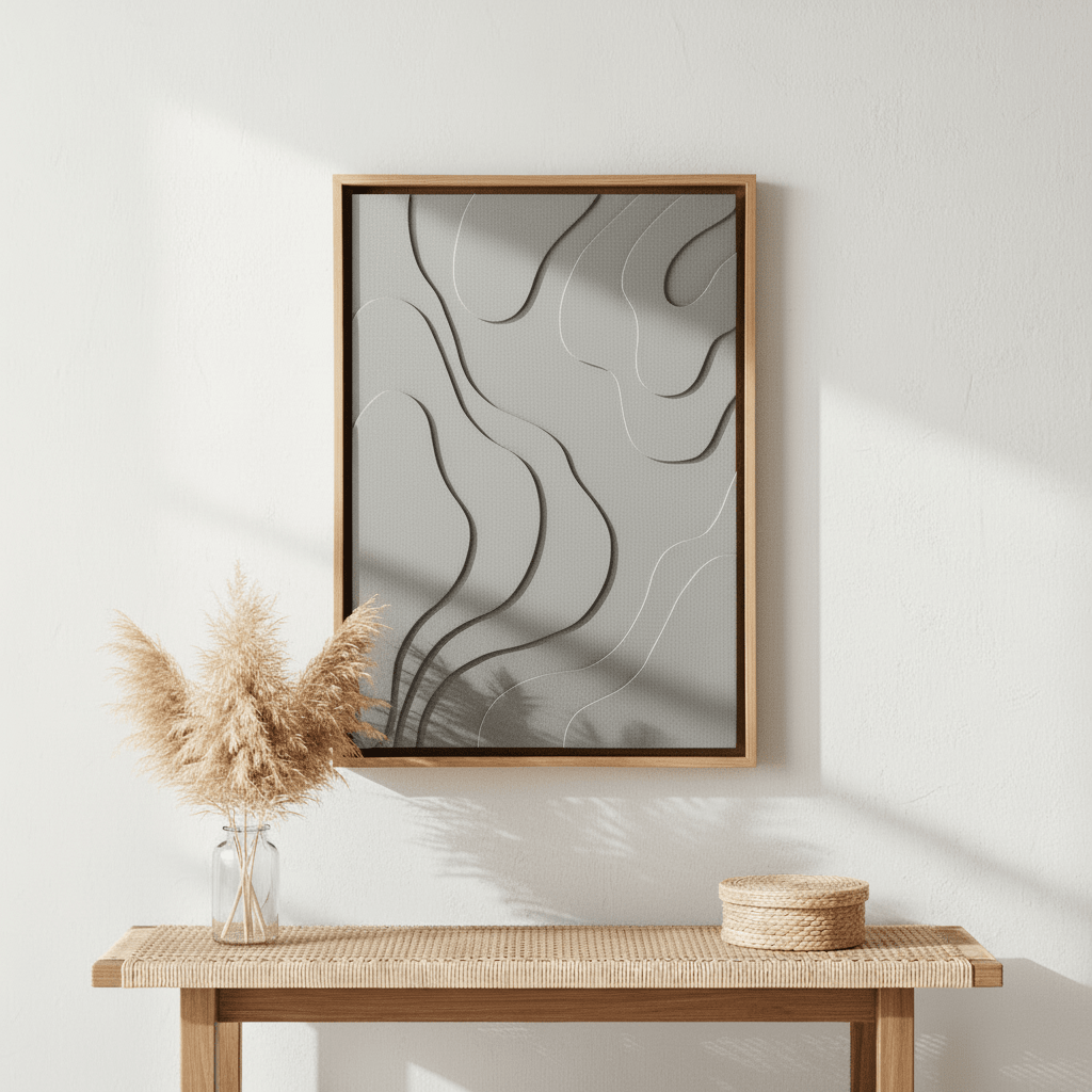 Astratto 3D Effect Green Wall Art