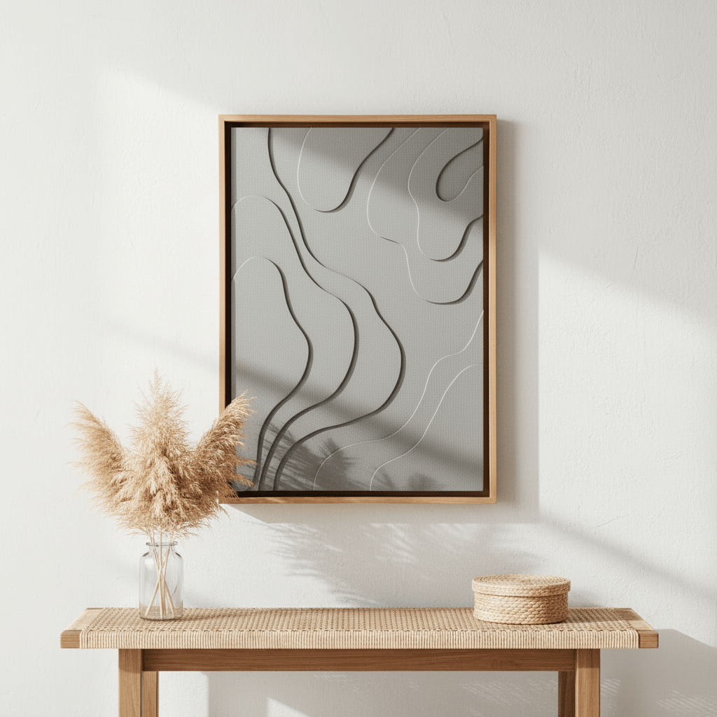 Astratto 3D Effect Green Wall Art