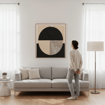 Astratto Black and Cream Wall Art