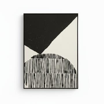 Astratto Black and White Abstract Textured Wall Art