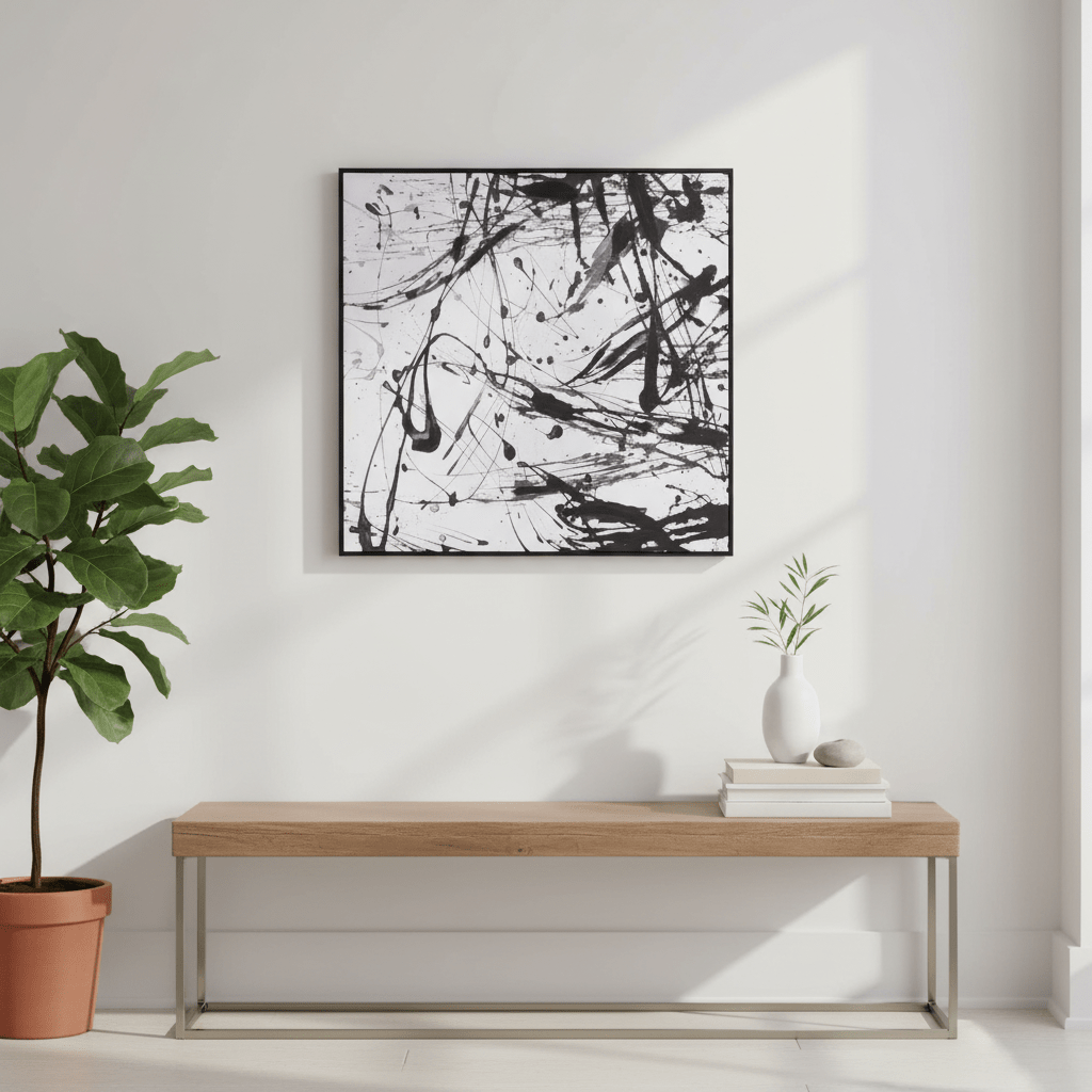Astratto Black And White Wall Art