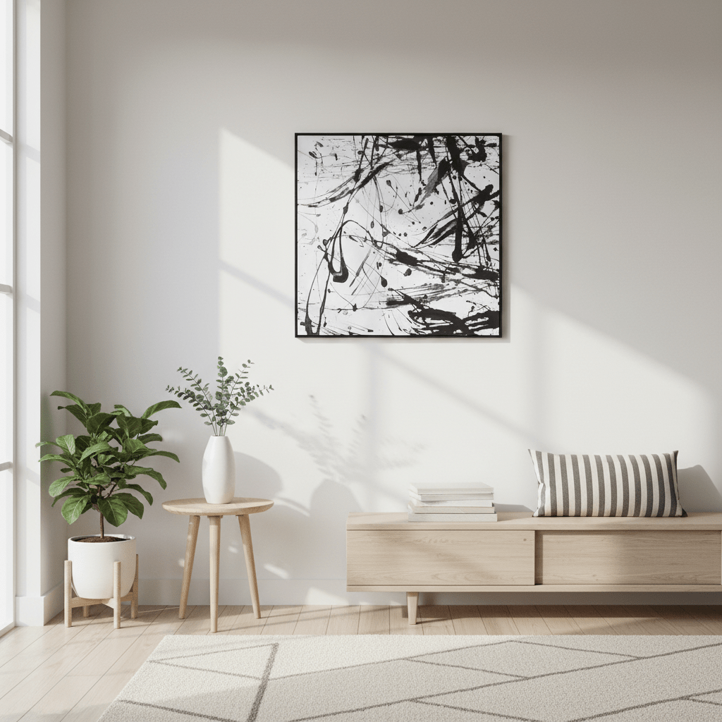 Astratto Black And White Wall Art
