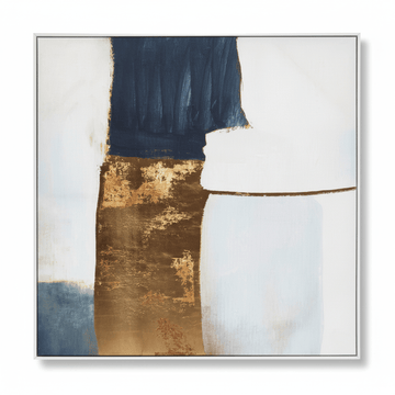 Astratto Blue And Gold Foil Wall Art