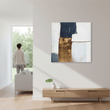 Astratto Blue And Gold Foil Wall Art