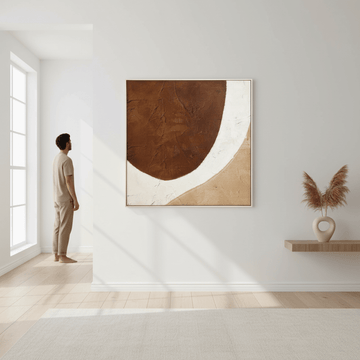 Astratto Brown and Natural Textured Wall Art