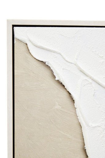 Astratto Canvas Natural And White Textured Plaster Wall Art
