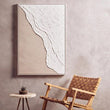 Astratto Canvas Natural And White Textured Plaster Wall Art