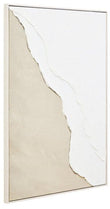 Astratto Canvas Natural And White Textured Plaster Wall Art