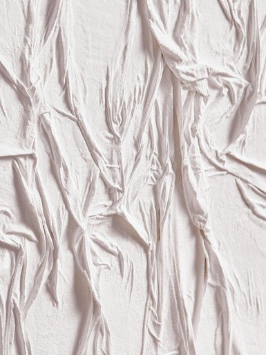 Astratto Canvas White Pleated Fabric Hand Painted Wall Art