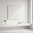 Astratto Canvas White Pleated Fabric Hand Painted Wall Art