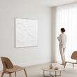 Astratto Canvas White Pleated Fabric Hand Painted Wall Art