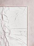Astratto Canvas White Pleated Fabric Hand Painted Wall Art