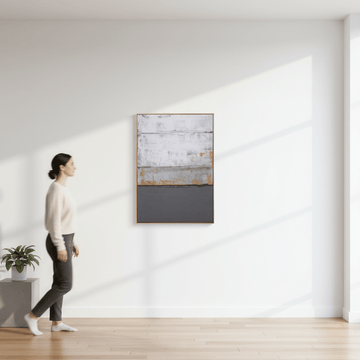 Astratto Grey and Gold Foil Wall Art