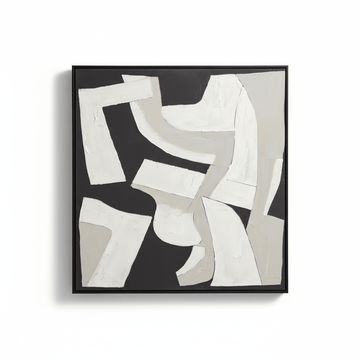 Astratto Monochrome Abstract Textured Wall Art