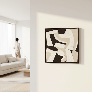 Astratto Monochrome Abstract Textured Wall Art