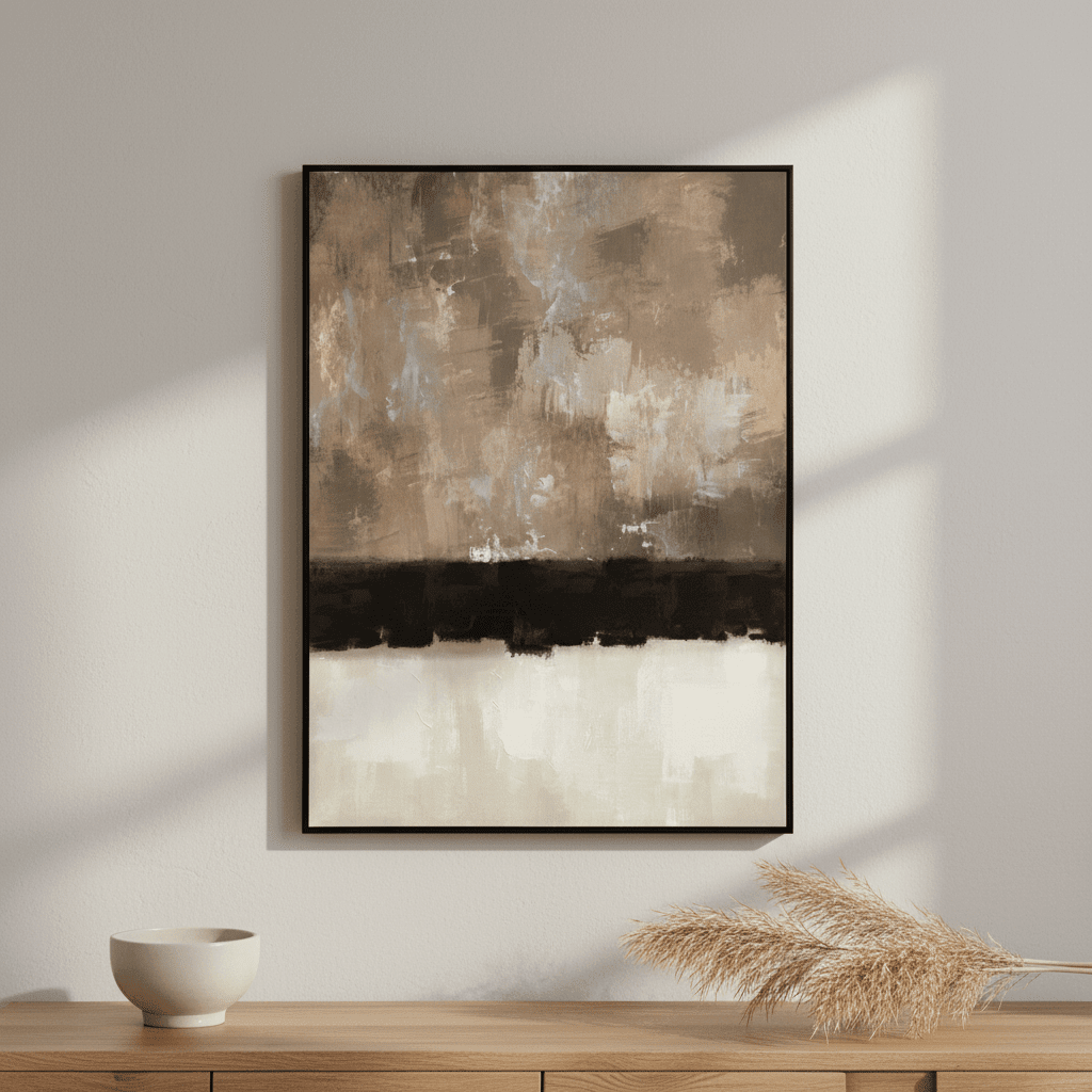 Astratto Monochrome Textured Canvas Wall Art