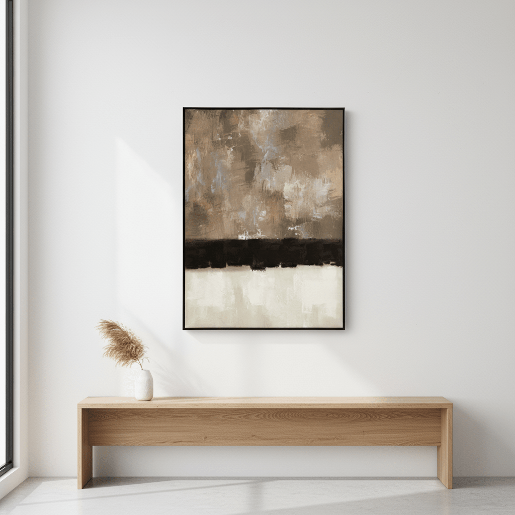 Astratto Monochrome Textured Canvas Wall Art