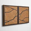 Astratto Set Of 2 Brown and Black Textured Wall Art