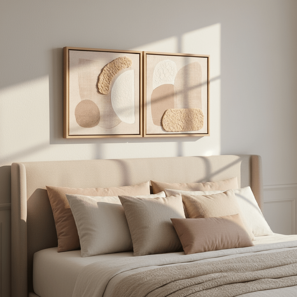 Astratto Set Of 2 Natural Textured Wall Art
