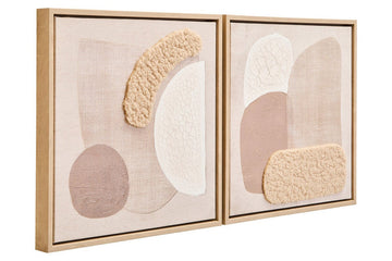 Astratto Set Of 2 Natural Textured Wall Art