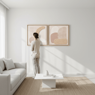 Astratto Set Of 2 Natural Textured Wall Art
