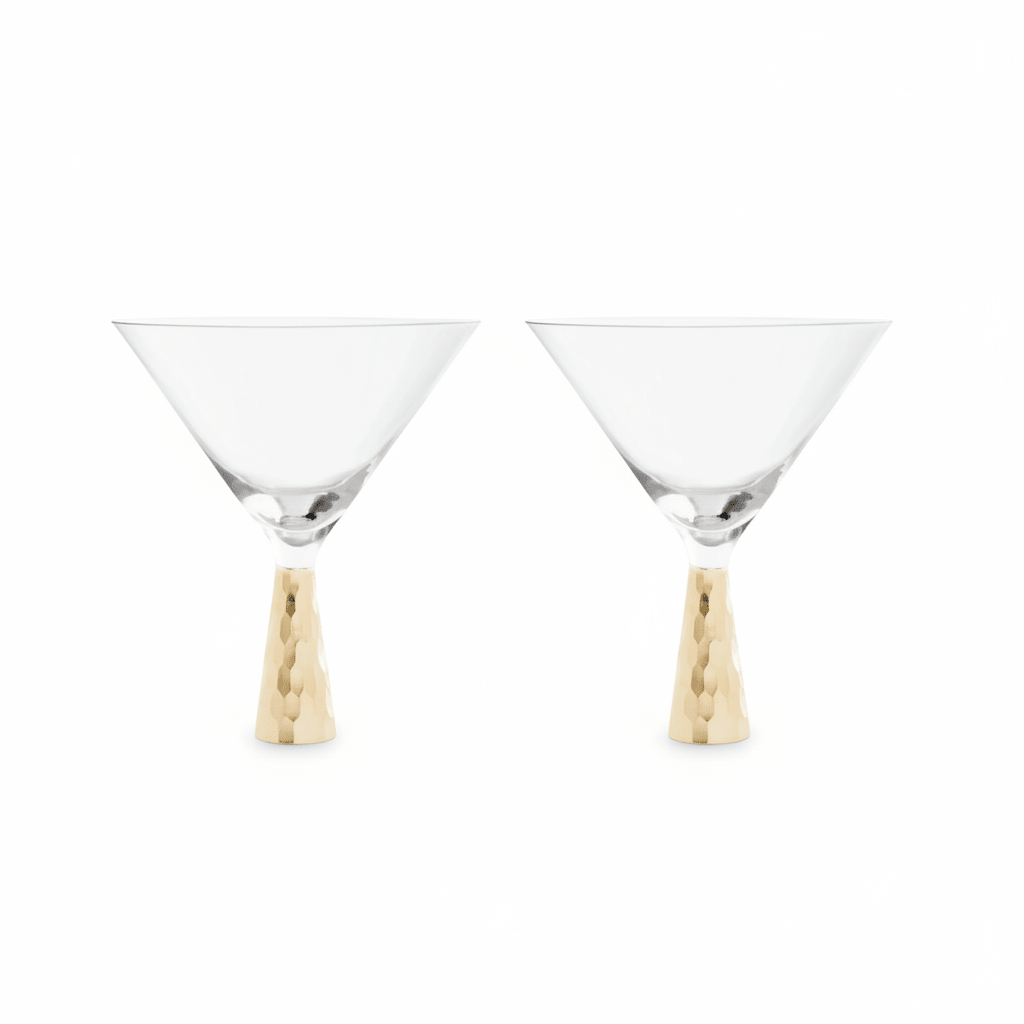 Astrid Set Of Two Cocktail Glasses With Gold Finish Stem