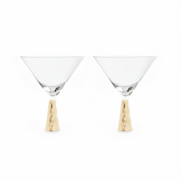 Astrid Set Of Two Cocktail Glasses With Gold Finish Stem