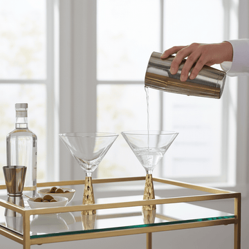 Astrid Set Of Two Cocktail Glasses With Gold Finish Stem
