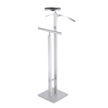 Atacio Premium Brushed Steel Valet Stand - Luxury Clothes Butler