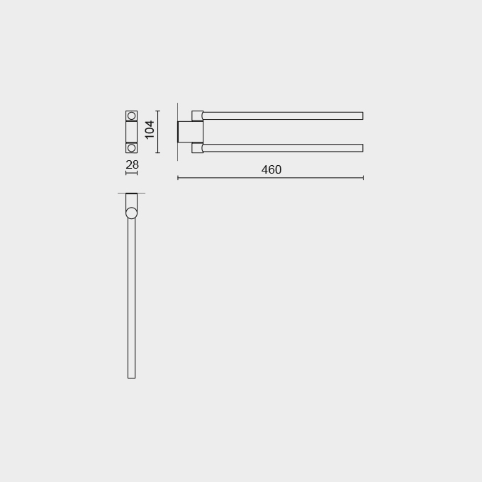 Atore Brushed Stainless Steel Swivel Towel Holder 40424