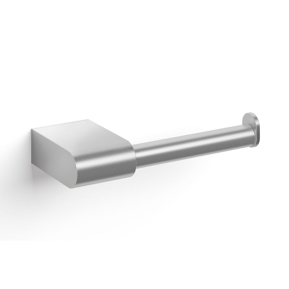 Atore Brushed Stainless Steel Toilet Roll Holder - Premium Wall Mount Design