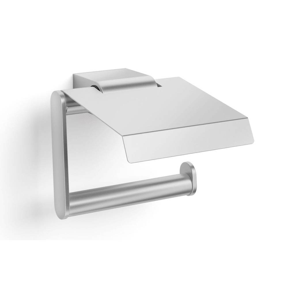 Atore Brushed Stainless Steel Toilet Roll Holder with Lid 40415