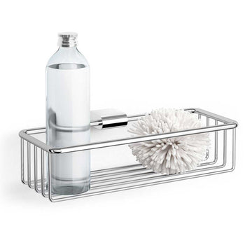 Atore Polished Stainless Steel 28.8 cm Wall Shower Basket 40463