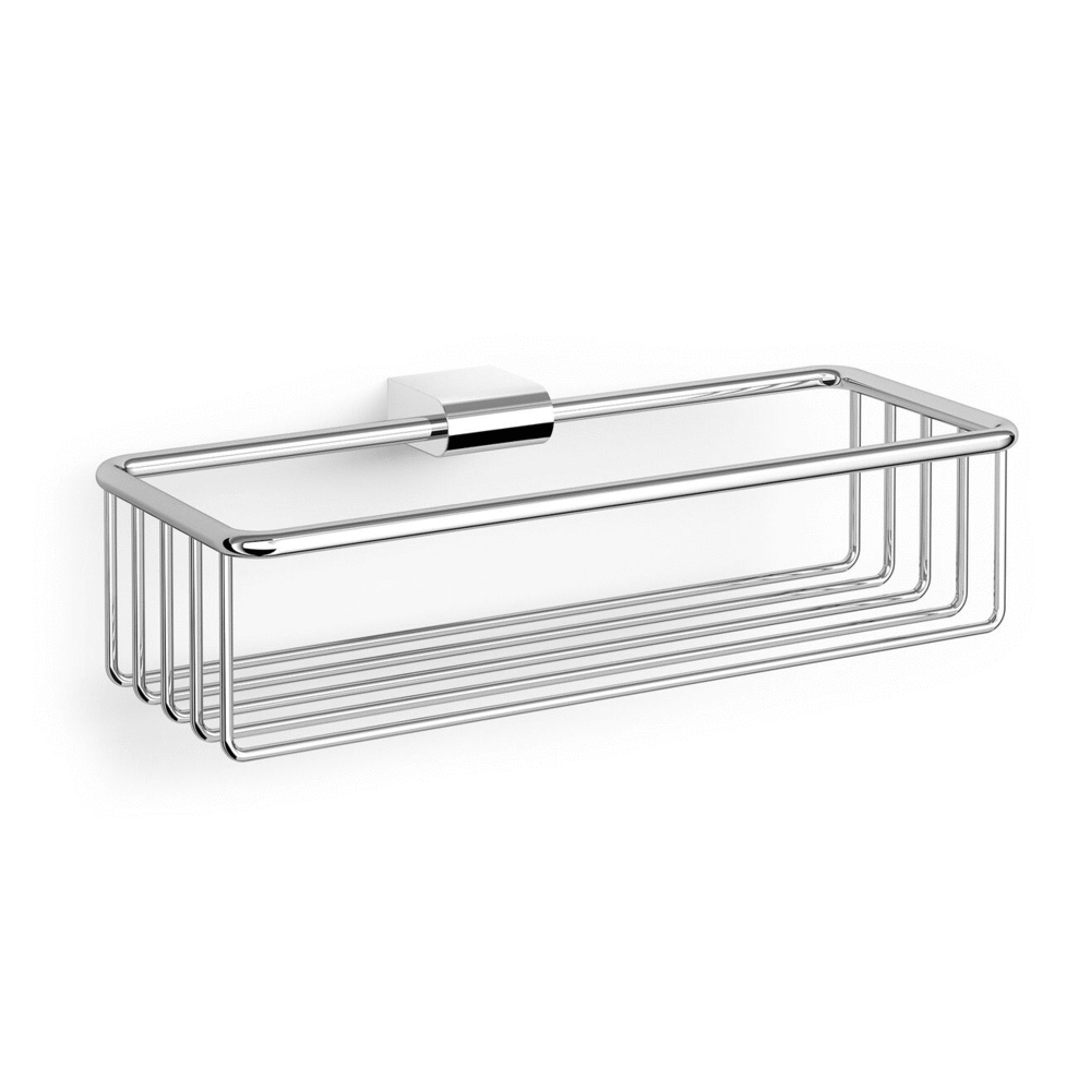 Atore Polished Stainless Steel 28.8 cm Wall Shower Basket 40463