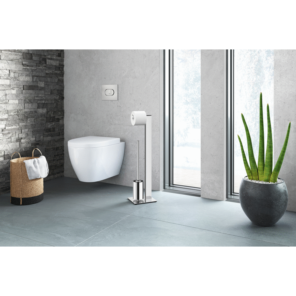 Atore Polished Stainless Steel Toilet Butler 40455