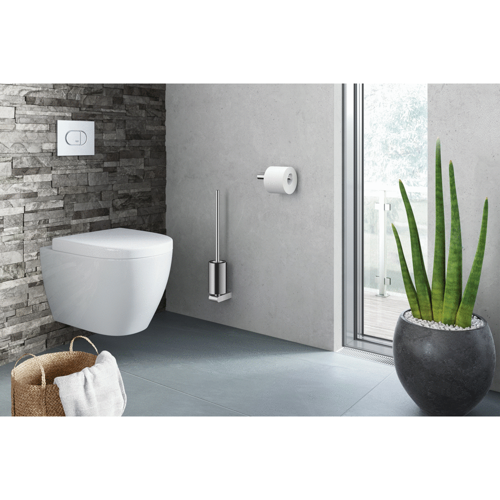 Atore Polished Stainless Steel Toilet Roll Holder 40451