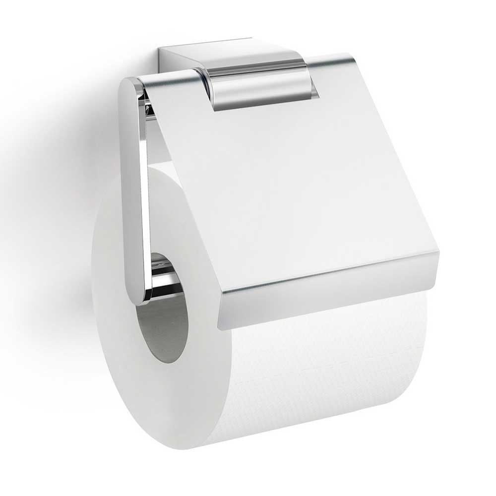 Atore Polished Stainless Steel Toilet Roll Holder with Flap 40453