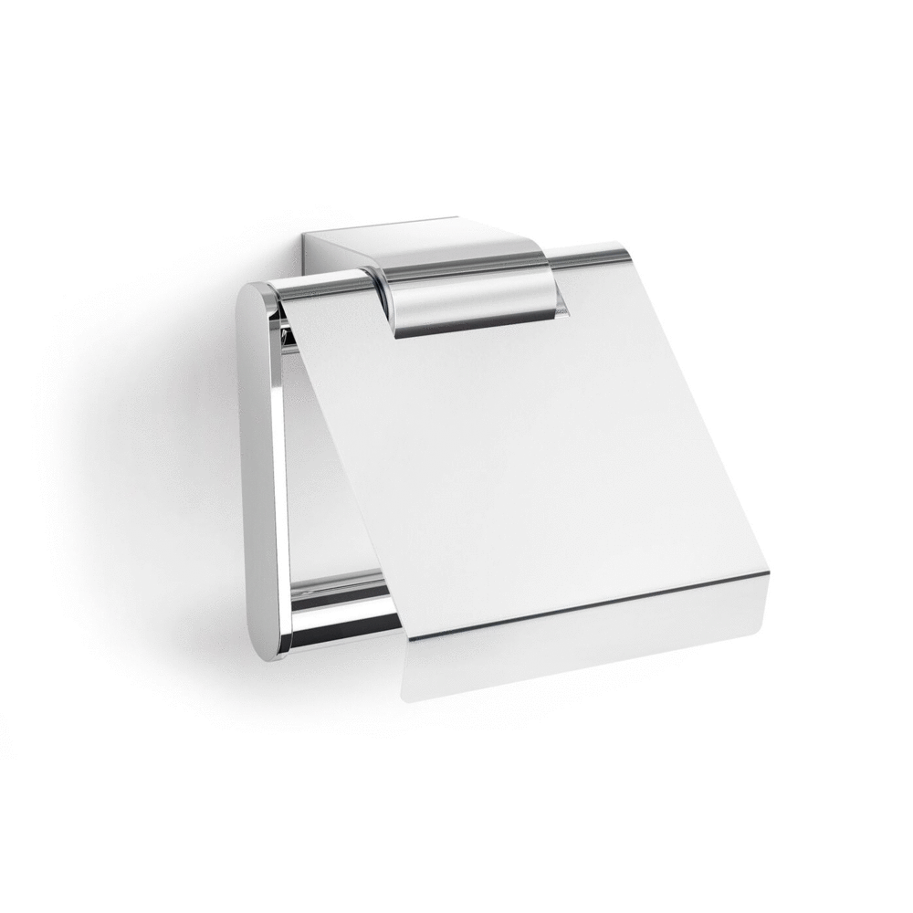 Atore Polished Stainless Steel Toilet Roll Holder with Flap 40453