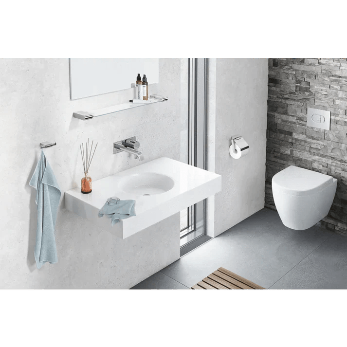 Atore Stainless Steel & Toughened Glass Bathroom Shelf